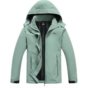 Chaqueta Impermeable con Capucha para Mujer Moerdeng, Cortavientos Ligero de Softshell para Senderismo y Actividades al Aire Libre - Product Image 1