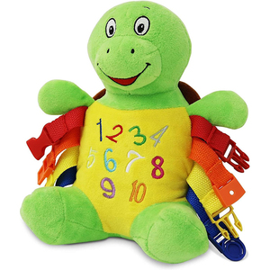 Juguete de Peluche Sensorial de Tortuga con Hebilla Personalizada de Fábrica para Bebés, Juguete de Viaje para el Desarrollo de Habilidades Motoras - Product Image 1