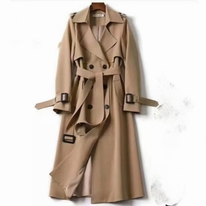 2025 primavera otoño coreano cortavientos <span class=keywords><strong>abrigo</strong></span> largo chaqueta para mujer - Product Image 5