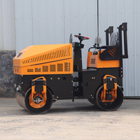 Petit rouleau compacteur de route multifonctionnel 1 tonne 2 tonnes 3 tonnes en asphalte à double tambour