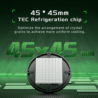 Anneau lumineux de refroidissement pour tablette PIVA T300 45W avec contrôle intelligent de la température NTC, refroidissement par glace TEC et contrôle par application pour le gaming