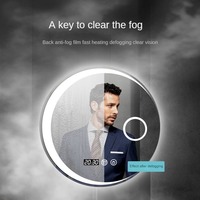 Miroir intelligent LED mural étanche personnalisé en gros, anti-buée, avec 3 couleurs de lumière pour projets