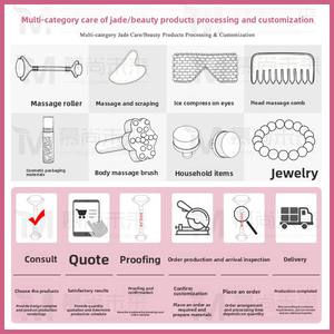 Masseur facial et peigne pour cuir chevelu en bois de quartz rose personnalisé avec logo, vente en gros B2B, avec fonction de lissage des cheveux - Product Image 6