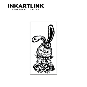 Autocollant de tatouage INKARTLINK pour le corps, autocollant de tatouage en papier, lapin effrayant, gothique, imperméable, écologique, longue durée, 15 jours, en vrac - Product Image 3