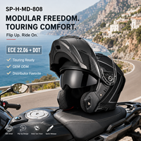 Nuevo Casco de Motocicleta Integral Abatible ECE 2206 ABS, Diseño Modular, Liberación Rápida, Ajustable para Todas las Estaciones