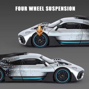 Coche <span class=keywords><strong>de</strong></span> Metal Fundido a Presión <span class=keywords><strong>de</strong></span> Alta Simulación a <span class=keywords><strong>Escala</strong></span> <span class=keywords><strong>1</strong></span>:<span class=keywords><strong>18</strong></span>, Superauto ONE con Sonido, Luces y Amortiguadores JLF JLF-1901-470, Regalo para Niños - Product Image 2