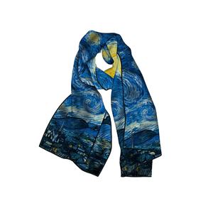 2024 venta al por mayor 150*40 cm bufanda de seda para mujeres o hombres bufandas de seda con logotipo personalizado tela de seda para bufandas - Product Image 1