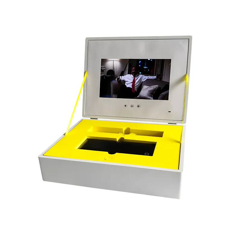 튼튼한 개인화 된 지속 가능한 와인 쥬얼리 스킨케어 비디오 LCD 화면 종이 선물 상자 꽃 나무 비디오 상자