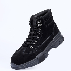 Zapatos de Seguridad de Caña Alta para Hombre, con Puntera de Acero, Transpirables, Resistentes a Pinchazos, Botas de Trabajo de Gamuza para la Industria de la Construcción - Product Image 2