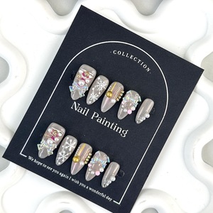 100% uñas portátiles hechas a mano de alta calidad con conchas talladas en 3D nuevos parches de decoración de uñas oceánicas sirena desmontable falso - Product Image 6