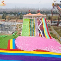 Terrain de jeux portable amusant de parc, combinaison d'escalade, toboggan en plastique, pour enfants, en acier inoxydable