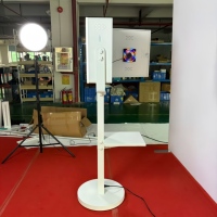 Tech-Metall Fotobox 15,6 Zoll Winkelverstellbarer Touchscreen LED-Lichtleiste für Hochzeiten Partys Bars Vermietung Geschäftsveranstaltungen