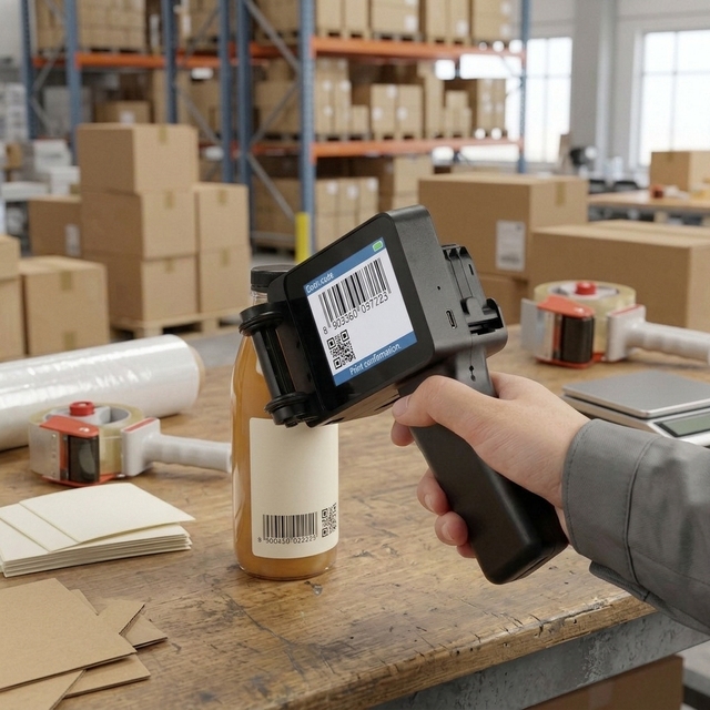 Handheld Semi-Automatic Inkjet Printer with Fast Dry Ink for Small Quantity Packaging and Coding