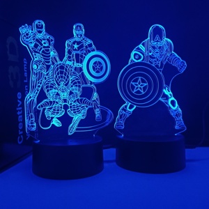 <span class=keywords><strong>Marvel</strong></span> Fans cadeau araignée homme 3D veilleuse fer homme 3D veilleuse <span class=keywords><strong>Marvel</strong></span> personnages Design 3D veilleuse <span class=keywords><strong>Marvel</strong></span> - Product Image 2