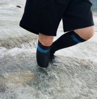 Chaussettes de sport unisexes respirantes, imperméables, à séchage rapide, rayées, invisibles, avec bordure inférieure, en nylon tricoté pour l'hiver, le ski, la randonnée et le trekking