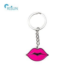 Porte-clés personnalisés mignons et kawaii en émail doux et dur, lèvres rouges <span class=keywords><strong>sexy</strong></span>, porte-clés, pendentif, porte-clés personnalisé avec des lèvres - Product Image 5