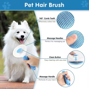 Ensemble de 6 produits de toilettage pour animaux de compagnie, boîte portable violette et brosse multifonction, pour enlever les ongles et nettoyer les poils des chiens et des chats, utilisation à domicile - Product Image 2