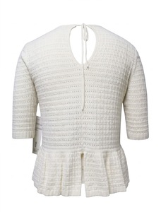 Pull-over d'hiver pour femmes de qualité exceptionnelle, respirant, tricoté, 70% viscose, 30% nylon vortex, 12GG, manches courtes, longueur normale - Product Image 3