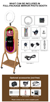 Mesin Photo Booth Cermin Ajaib Layar Sentuh 21,5 inci, Cetak Instan, Perangkat Lunak Gratis, Flight Case, untuk Pernikahan & Pesta, Gaya Retro