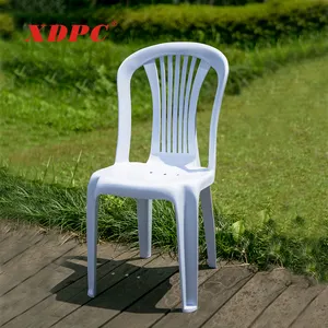 सस्ते नई डिजाइन आउटडोर उद्यान बिना हाथ पीपी प्लास्टिक स्टैकिंग कुर्सी