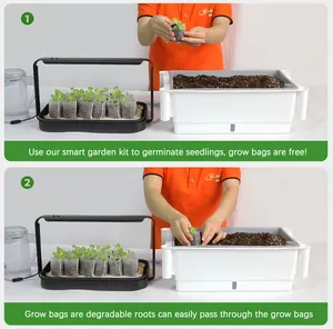 Kit DE CULTIVO DE microverdes para jardinería interior automatizado mini jardín luces inteligentes LED eficientes y fáciles de usar
