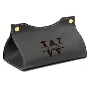 Boîte à mouchoirs carrée en cuir personnalisée, étui à mouchoirs/serviettes avec nom et logo, boîte à essuie-tout pour la maison et le bureau - Product Image 3