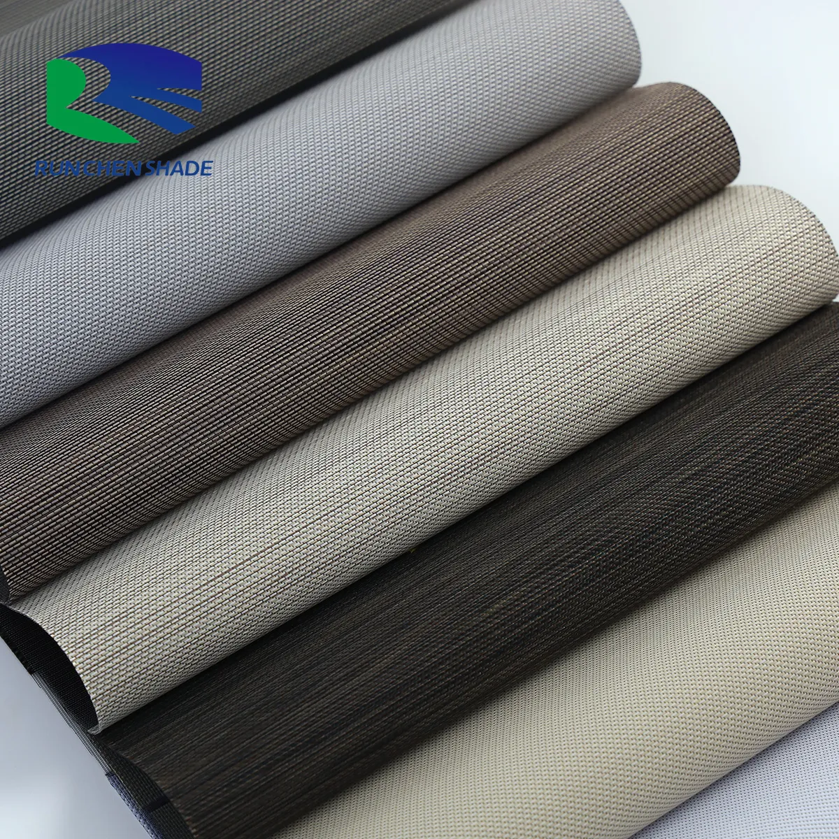Fábrica de China estilo coreano 100% poliéster color sólido cebra tela opaca para persiana de ventana