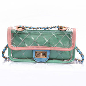 <span class=keywords><strong>Borsa</strong></span> da Spiaggia Personalizzata Nuova Collezione Estiva Super Trendy con Catena, Stile Coreano, alla Moda, Trasparente, Trapuntata Effetto Gelatina - Product Image 1