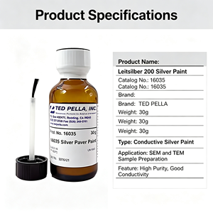 สีเงิน TED PELLA 16035 Leitsilber 200 ขนาด 30 กรัม สีเงินนำไฟฟ้าสำหรับการเตรียมตัวอย่าง SEM TEM - Product Image 2