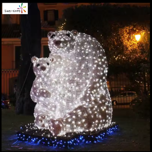 Vente flash : Décoration de Noël extérieure LED motif grand ours lumineux 2026 2027 - Product Image 2
