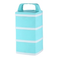 Stapelbare Tragbare Edelstahl-Lebensmittelbehälter Quadratische Form Mehrschichtig Große Kapazität Isolierte Bento-Lunchbox