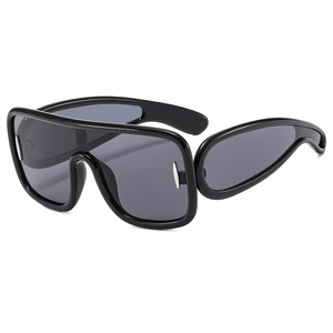 Sunglasses <b>Large</b> <b>Frame</b> UV400 Protection PC Material Unisex Fashionable Style - Product Image 2