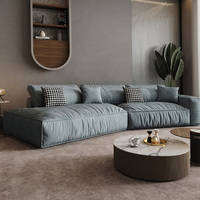 Canapé en tissu de style décontracté pour salon, design italien de luxe léger, combinaison modulaire simple, canapé irrégulier pour villa
