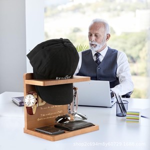 Perchero de Madera para Sombreros, 4 Niveles, Organizador Multifuncional para Entrada, Perchero Hecho a Mano - Product Image 3