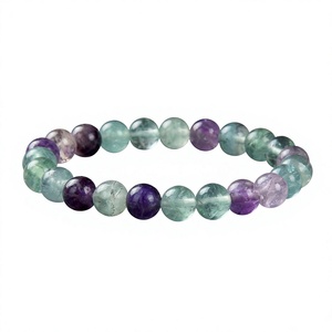 Natural Multi Fluorite Stone <b>Bracelet</b> Chakra <b>Healing</b> Crystal Gemstone <b>Bracelet</b> Wholesale Supplier Manufacturer From India - Product Image 1