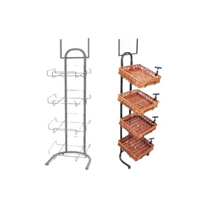 Siêu Thị Trái Cây Bia Bánh Mì Giá <span class=keywords><strong>4</strong></span> Tier Giỏ Đứng Đăng Clips Wicker Backery Giá Sản Xuất Thực Phẩm Tầng Hiển Thị - Product Image 1