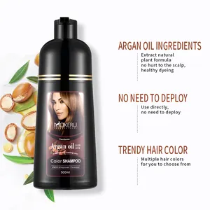 Dye fast black argan oil hair shampoo no dark skin ammonia free no scalp factory wholesale supplier OEM