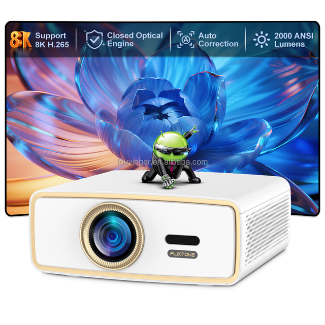 Flixtone E900 MINI Youth Full HD 1080Projector 2K 4K 8K WiFi 2+32G Video Beamer Smart Home Movie Theater Mini Portable Projector