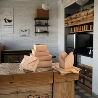 Gobelet d'emballage alimentaire jetable et recyclable de haute qualité pour restaurants, boîte pliante en papier kraft laminé mat pour nouilles
