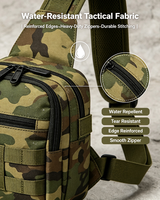 Sac à bandoulière tactique camouflage pour homme 8L, en polyester imperméable, système Molle, pour activités de plein air, randonnée, camping, tir, chasse