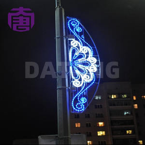 Lumières LED 2D à motif étoile de haute qualité IP65 pour extérieur, avec couleur personnalisable et installation facile pour les poteaux de rue de Noël - Product Image 3