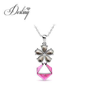 Daisini alta calidad <span class=keywords><strong>plata</strong></span>/latón moda último adornado con cristales <span class=keywords><strong>Swarovski</strong></span> COLLAR COLGANTE para <span class=keywords><strong>mujer</strong></span> - Product Image 2