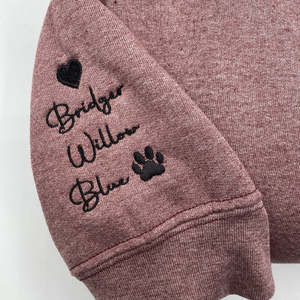 Mawmaw felpa intrecciata o felpa con cappuccio con nomi di nipoti ricamati su manica Motivo 3D per Logo anteriore stagione autunno inverno - Product Image 6