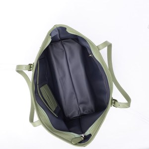 Nouveau Grand femmes Marques <span class=keywords><strong>Beige</strong></span> Blanc couleur Pleine Fleur En <span class=keywords><strong>Cuir</strong></span> De Vachette Fourre-Tout Sac À Main avec BAS MOQ personnalisé étiquette - Product Image 5
