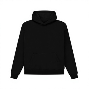 Mens Oversized Pullover <b>Hoodie</b> <b>Plain</b> Black Hooded Sweatshirt Casual Fleece <b>Hoodie</b> - Product Image 1