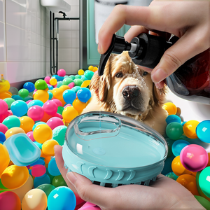 Eco-Friendly Modern Yellow Silicone <b>Pet</b> Bath Massage <b>Brush</b> for Dogs Living Room & Bathroom Use - Product Image 2