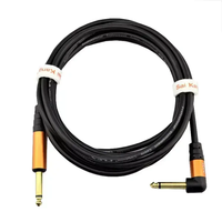 Kabel Gitar Listrik Custom 1/4 Plug Jack Double Shield PVC Jacket 22 AWG OFC Wire untuk Speaker