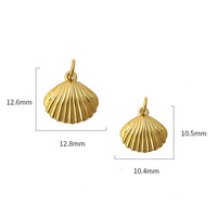 Breloques d'été DIY en gros à prix abordable, en acier inoxydable plaqué or 18 carats, breloque coquillage océanique, pendentif cœur, pendentif étoile de mer, bijoux personnalisés