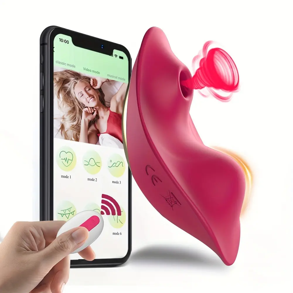 Kontrol aplikasi mengisap Vibrator dapat dipakai pakaian dalam wanita cangkir hisap klitoris Stimulator klitoris produk dewasa mainan seks wanita