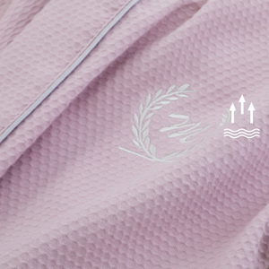 Di alta qualità Private Label di lusso in cotone Waffle <span class=keywords><strong>accappatoio</strong></span> morbido tessuto da <span class=keywords><strong>uomo</strong></span> e da <span class=keywords><strong>donna</strong></span> Kimono per adulti salone di bellezza SPA - Product Image 2